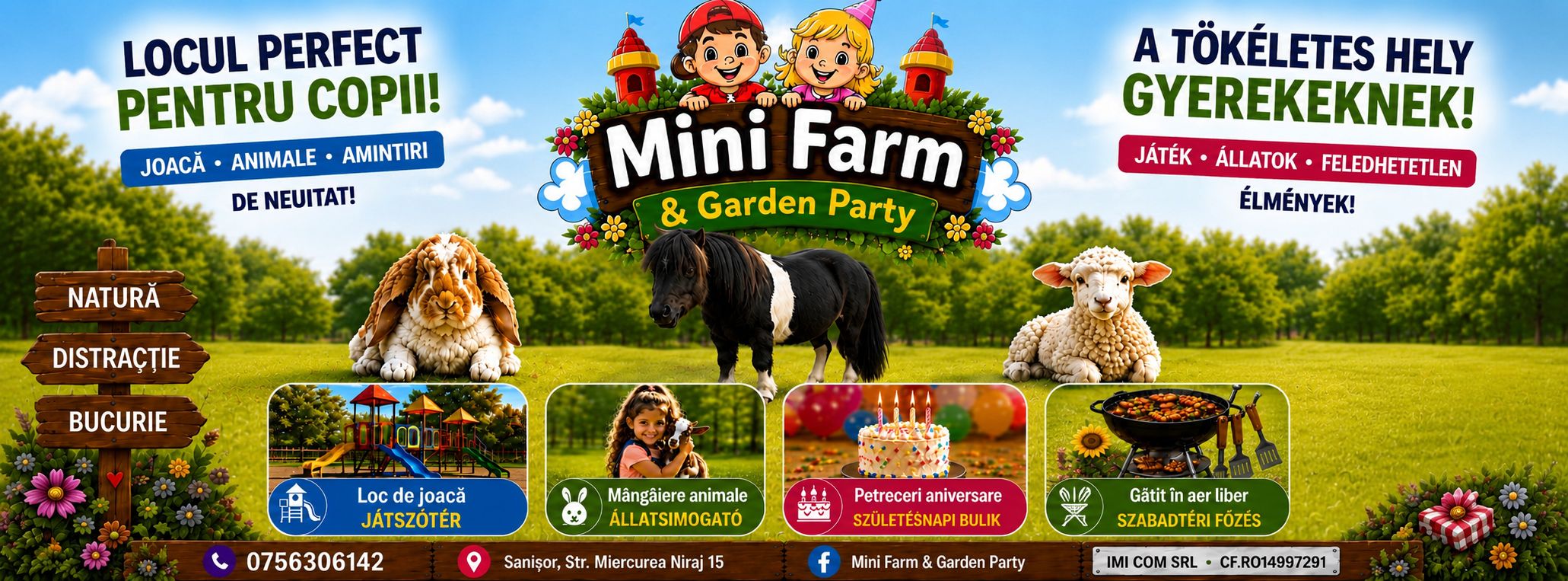 Mini Farm & Garden Party Banner